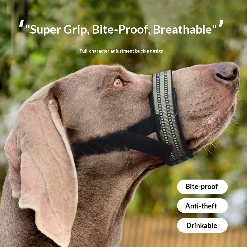 Dog Muzzle Anti-bite and Anti-breakout Pet Adjustable Dog Mask Dog.