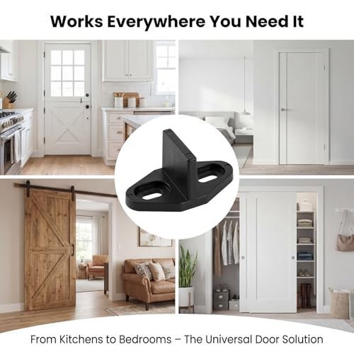 4Pcs Barn Door Floor Guide, Adjustable Sliding Door Bottom Guide Floor Mount