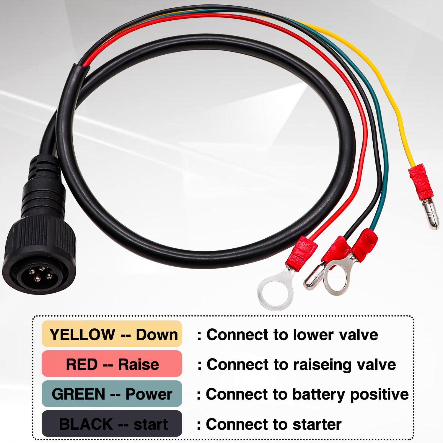 4 Wire Dump Trailer Remote Control Switch 12V DC - Industrial Pushbutton up down
