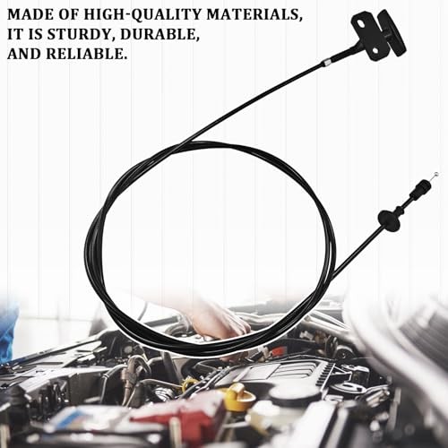 Hood Release Cable with Pull Handle, Replacement for No.14039963 for Black