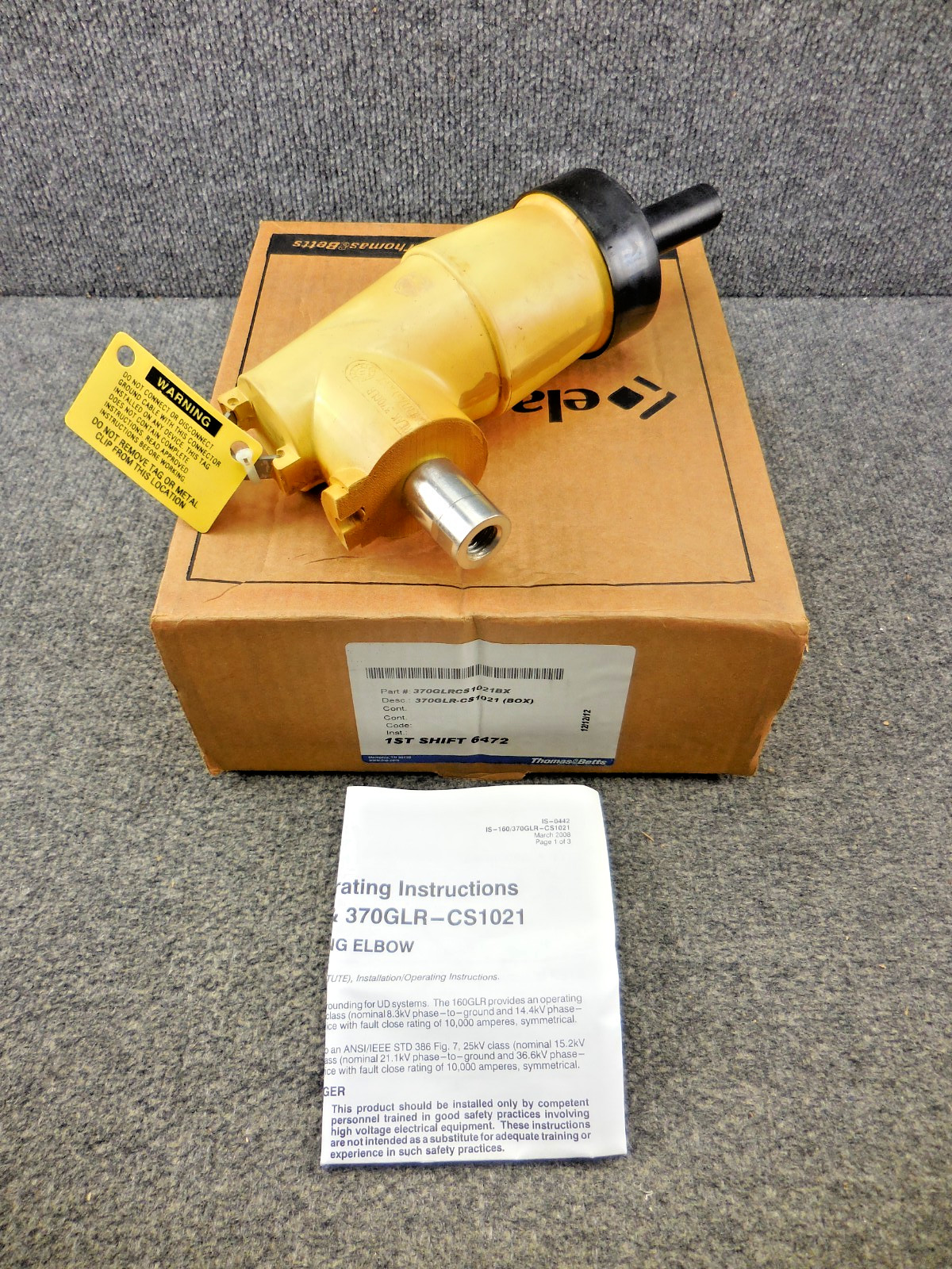 New Thomas & Betts Elastimold 370GLR-CS1021 Loadbreak Grounding Elbow
