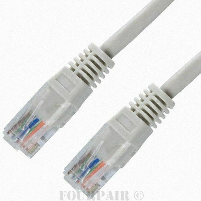 5 Pack Lot - 3ft CAT6 Ethernet Network LAN Router Patch Cable Cord Wire Gray