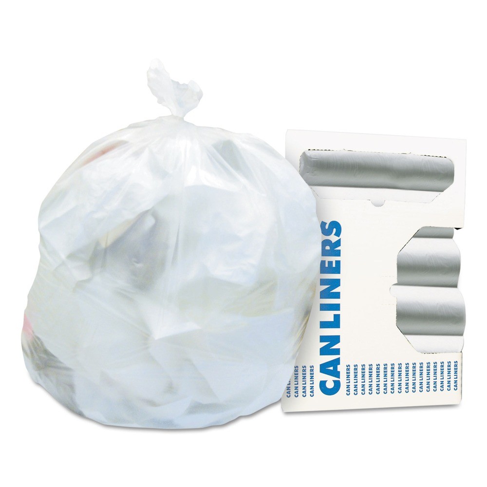 Heritage Z4833LNR01 24" x 33" High-Density Waste Can Liners - Nat (1000/CT) New