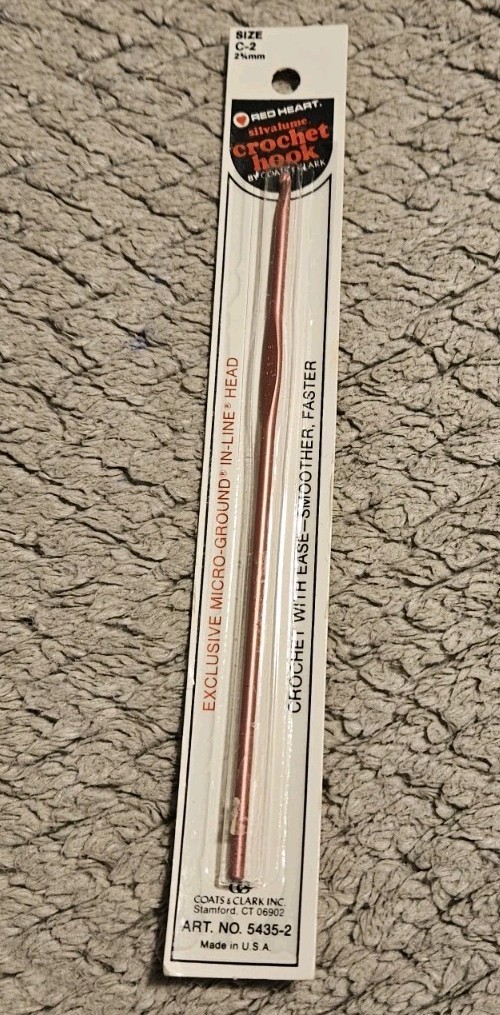 Coats & Clark Silvalume Crochet Hook Size C-2 2 3/4 mm