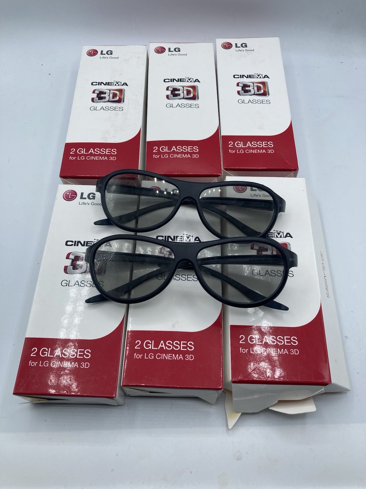LG Electronics Inc. 3D Glasses Life's Good Cinema Lot of 12 NEW 2/pk 6 pks