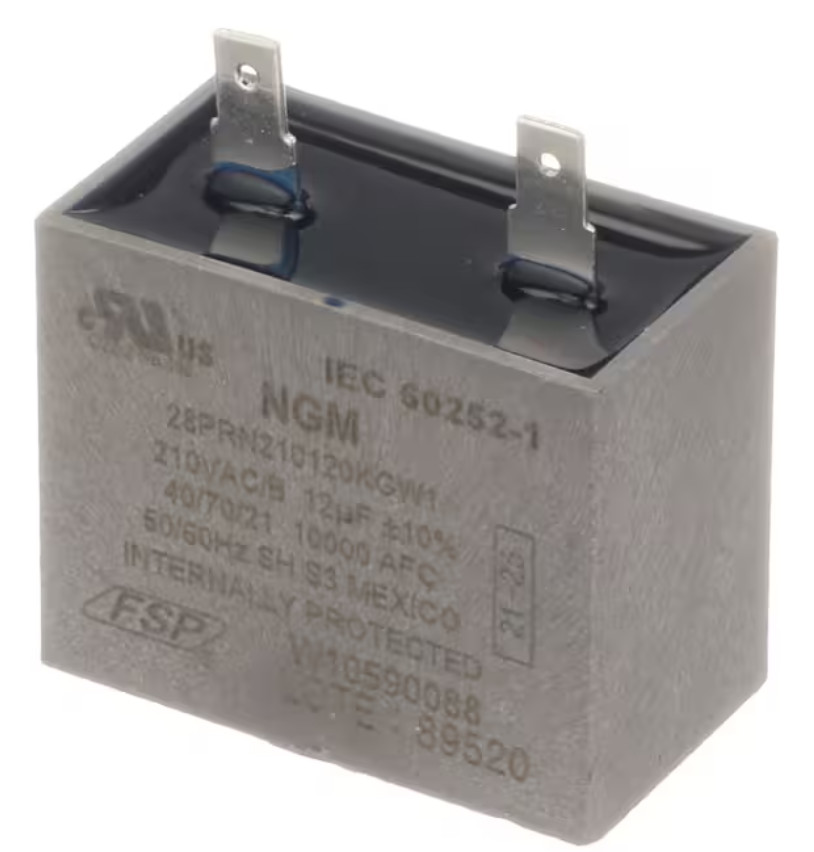 Whirlpool UEC 60252-1, 28PRN210120KGW1, W10590088, Capacitor, 210 V, 50/60HZ
