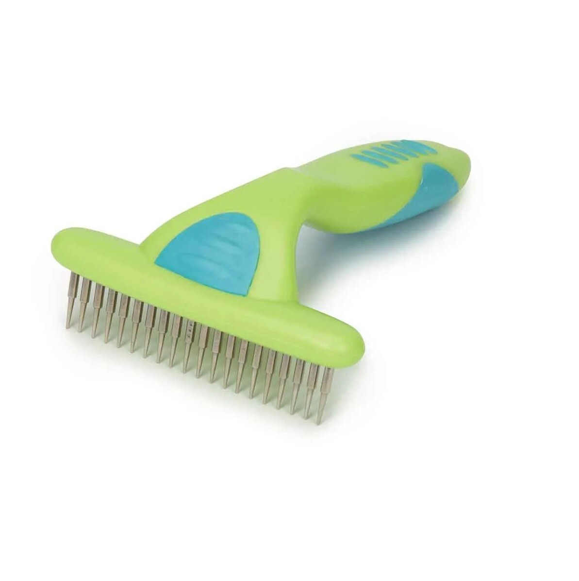 Dog and Cat Grooming Swivel Pin Undercoat Rake 20 Long Chrome Pins Non Slip Grip