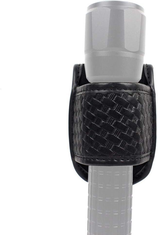 Basketweave Open Top D Cell Compact Light Holder, Duty Belt Accesso