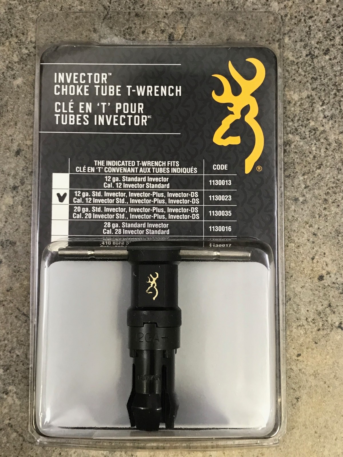Browning Choke Tube T-Wrench for 12 Gauge Invector DS, Plus & Standard  1130023