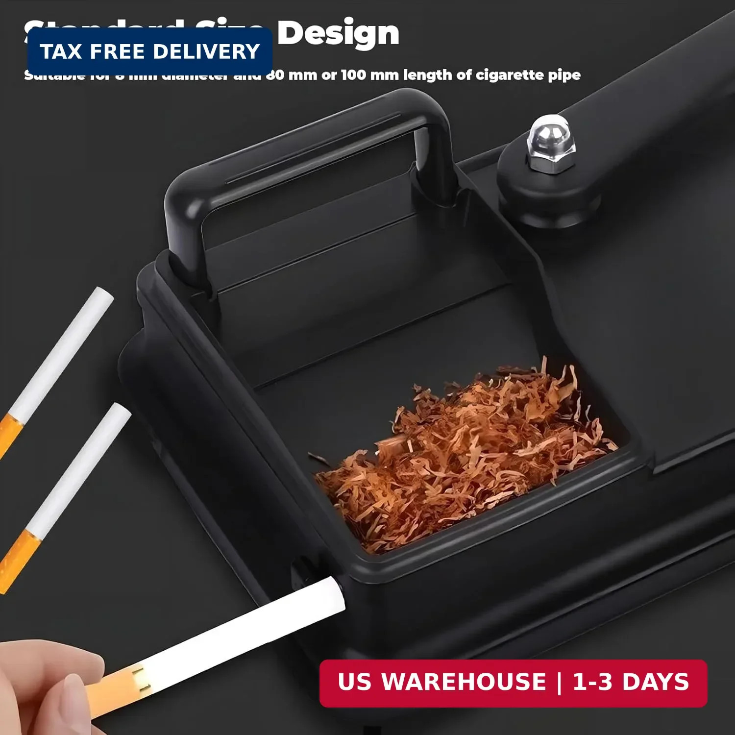 Cigarette Rolling Machine, Manual Cigarette Roller Cigarette Tobacco Injector fo