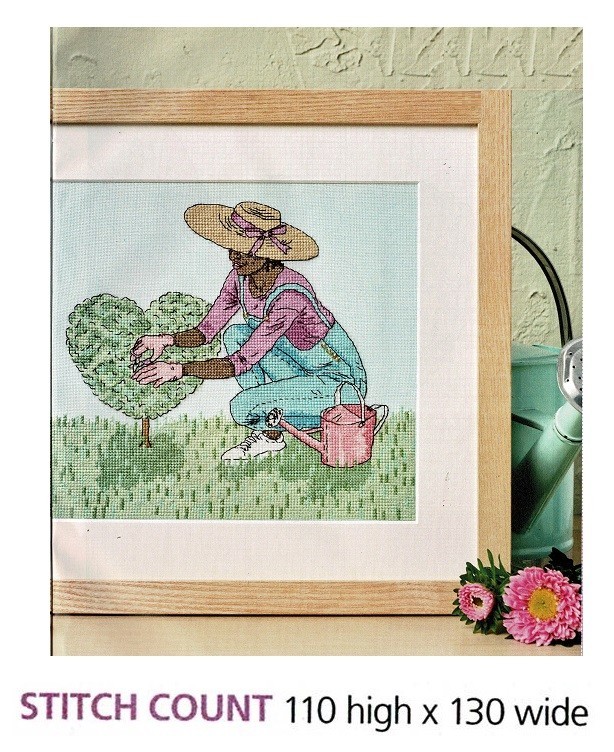 GARDENING MOM CROSS STITCH PATTERN  ONLY  EQ  PQU