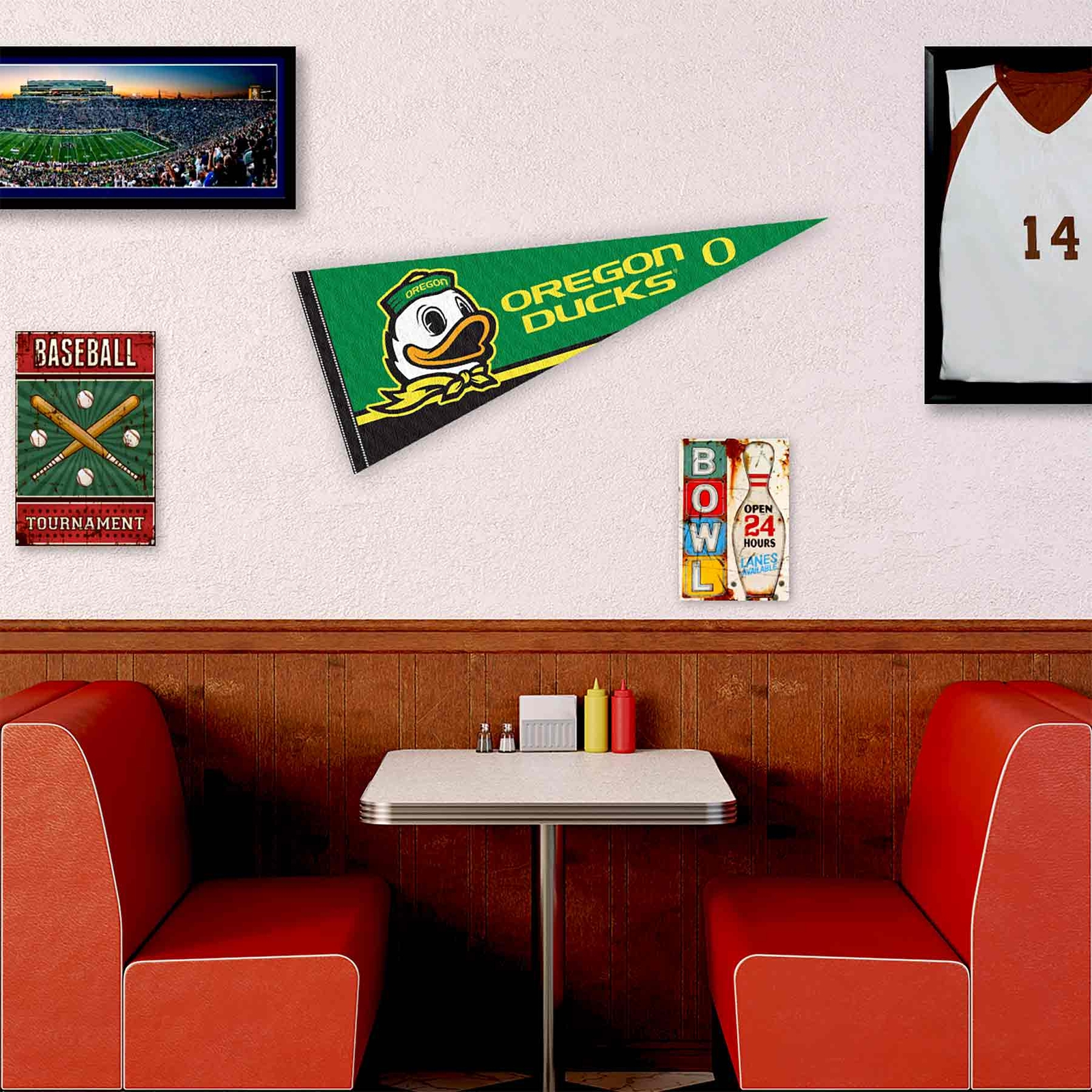 Oregon Mascot Logo Full Size Pennant