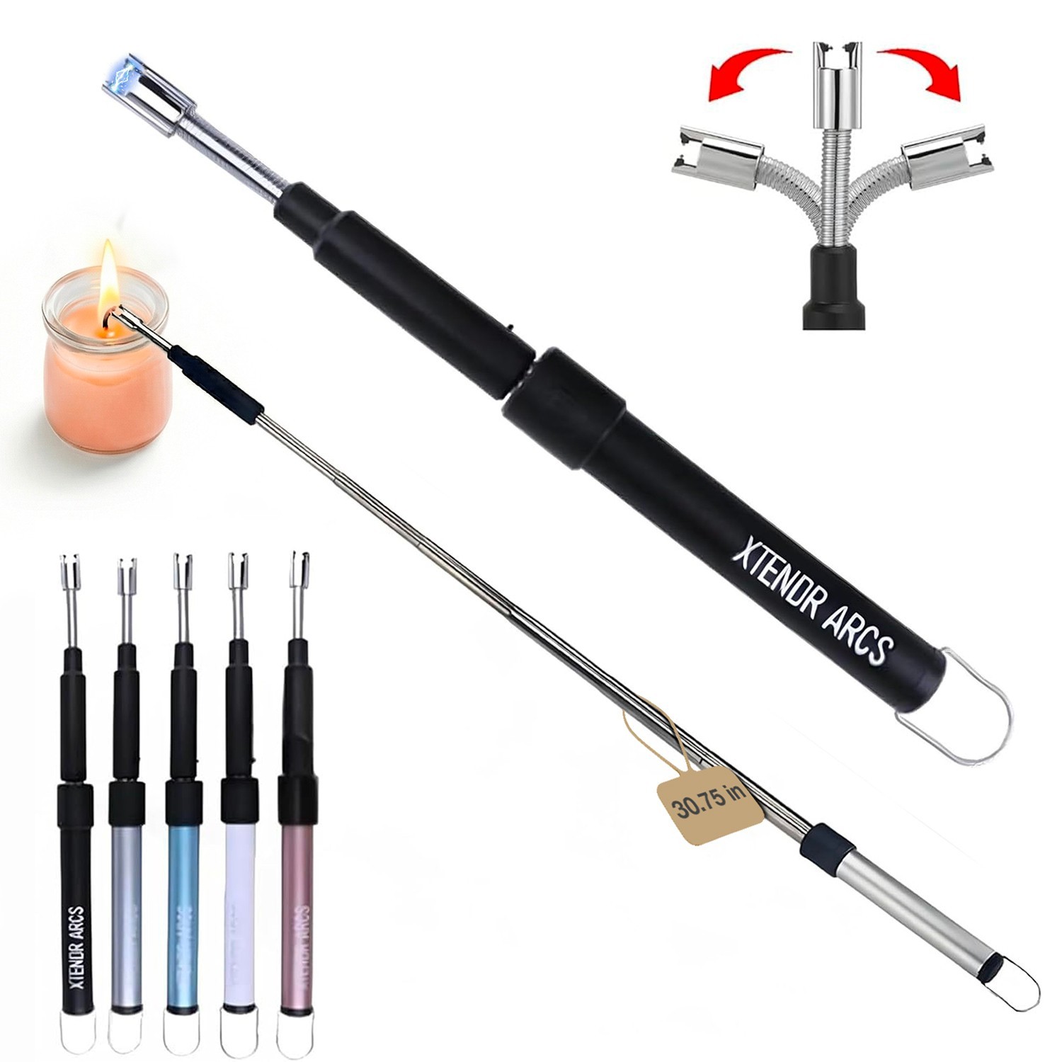 XTENDR ARCS V2 Electronic 2.5 Feet Extendable Lighter BBQ Stove Candles