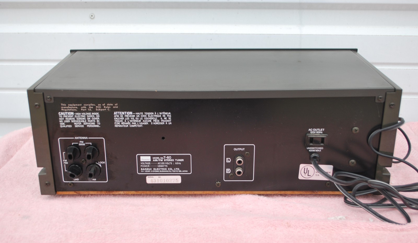 Vintage Sansui T-60 AM/FM Stereo Tuner Functional