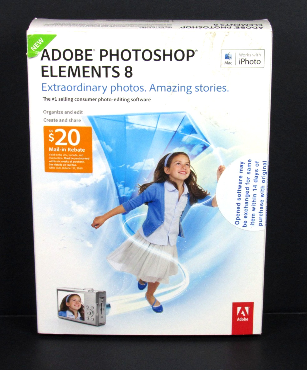 Adobe Photoshop Elements 8 For Mac OS New Sealed