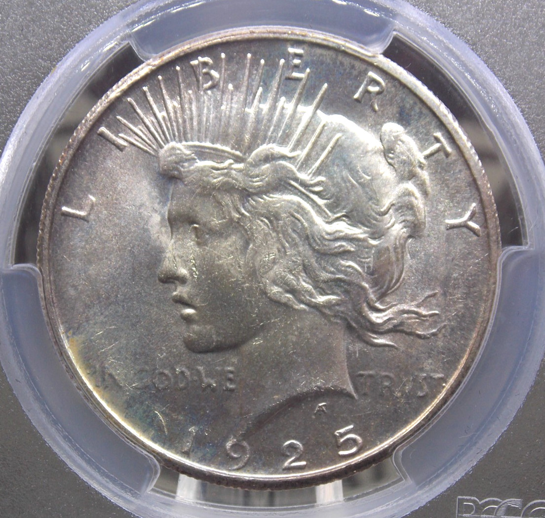 1925 "S" Peace SILVER Dollar $1 PCGS MS63 #408 Unc BU Uncirculated ECC&C, Inc.