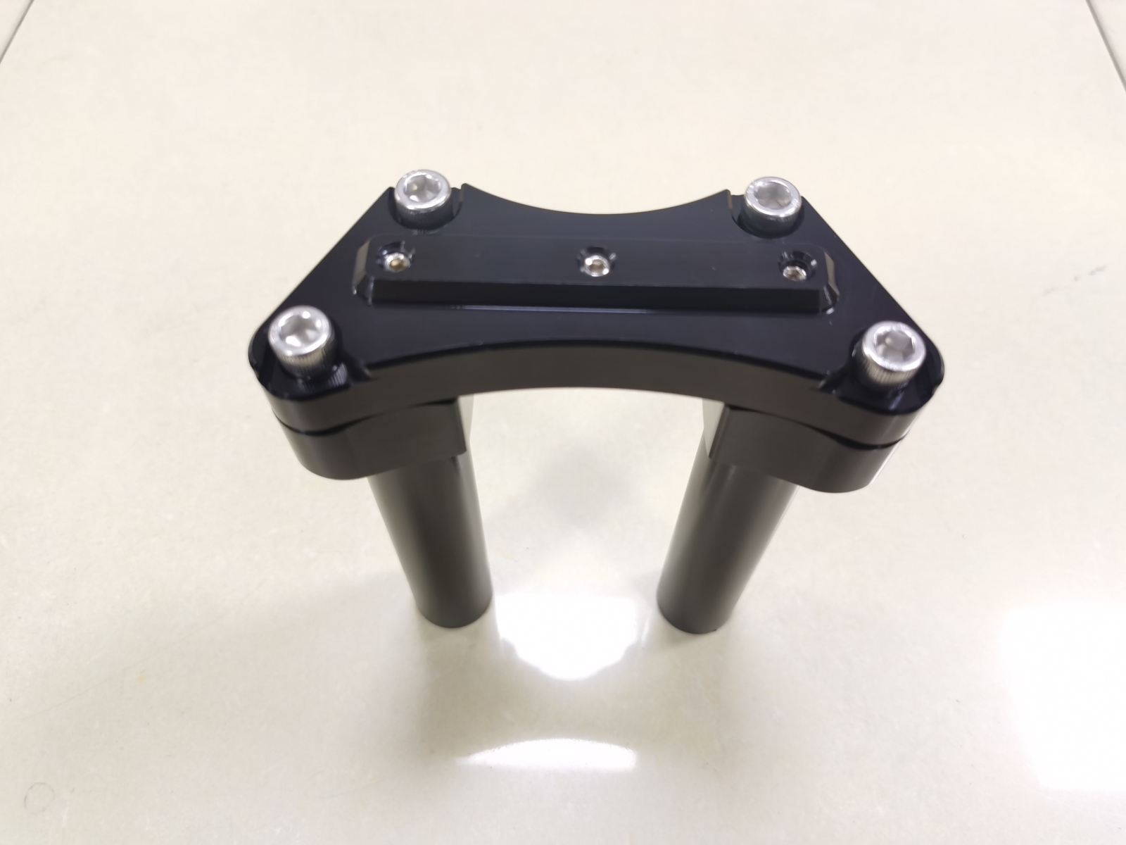 Black Motor 6.5" Handlebar Riser 1" Bar Top Clamp For Harley Road King Dyna FXDL