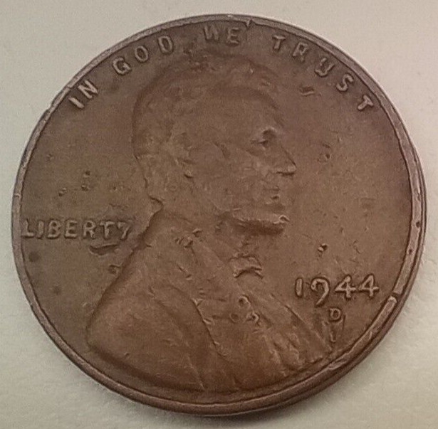 Lincoln Wheat Penny 1944 D  Error  Die Chips