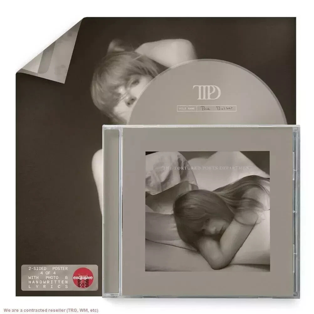 Taylor Swift (CRACKED CASE) The Tortured Poets Department + Bonus Track CD 374