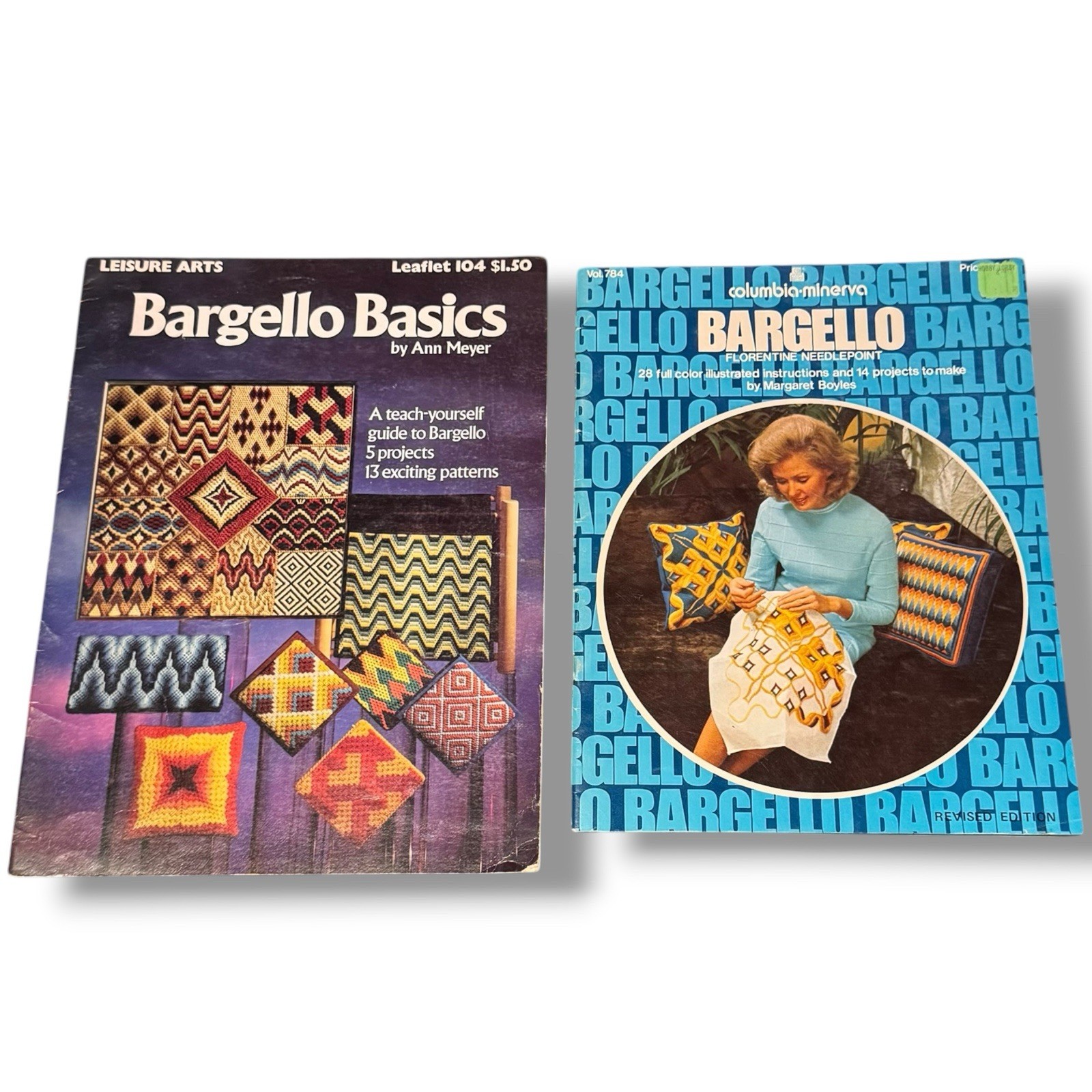 VTG Bargello Needlepoint Leaflet & Book Needlepoint Leisure Arts & Columbia Mine