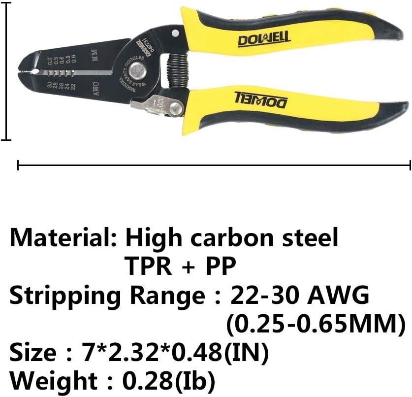 Multi-Functional Wire Stripper with Ergonomic Grip & Safety Features - Yellow