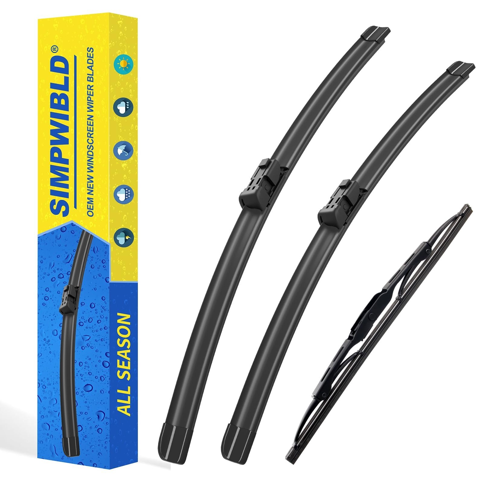 3 Factory Wiper blades Replacement For 2010-2017 GMC Terrain/2010-2017 Chevy ...
