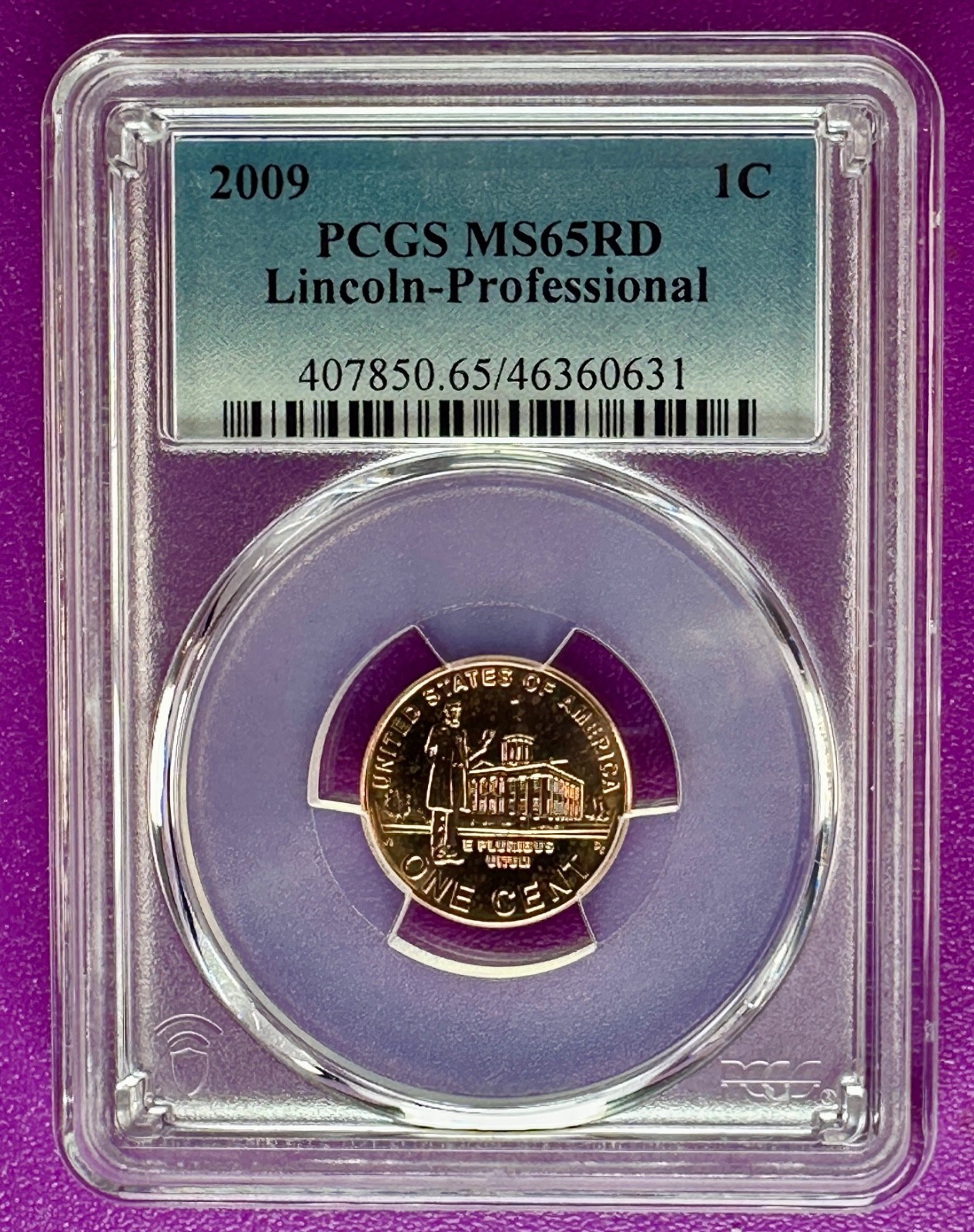 2009 1c Lincoln Professional Cent  PCGS MS65RD (631)