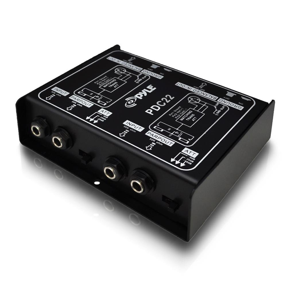 PYLE-PRO Premium Direct Injection Audio Box - Passive DI Unit Hum Eliminator W/