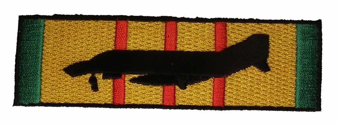 F-4 PHANTOM SPOOK SILHOUETTE ON VIETNAM SERVICE RIBBON PATCH USAF USMC NAVY