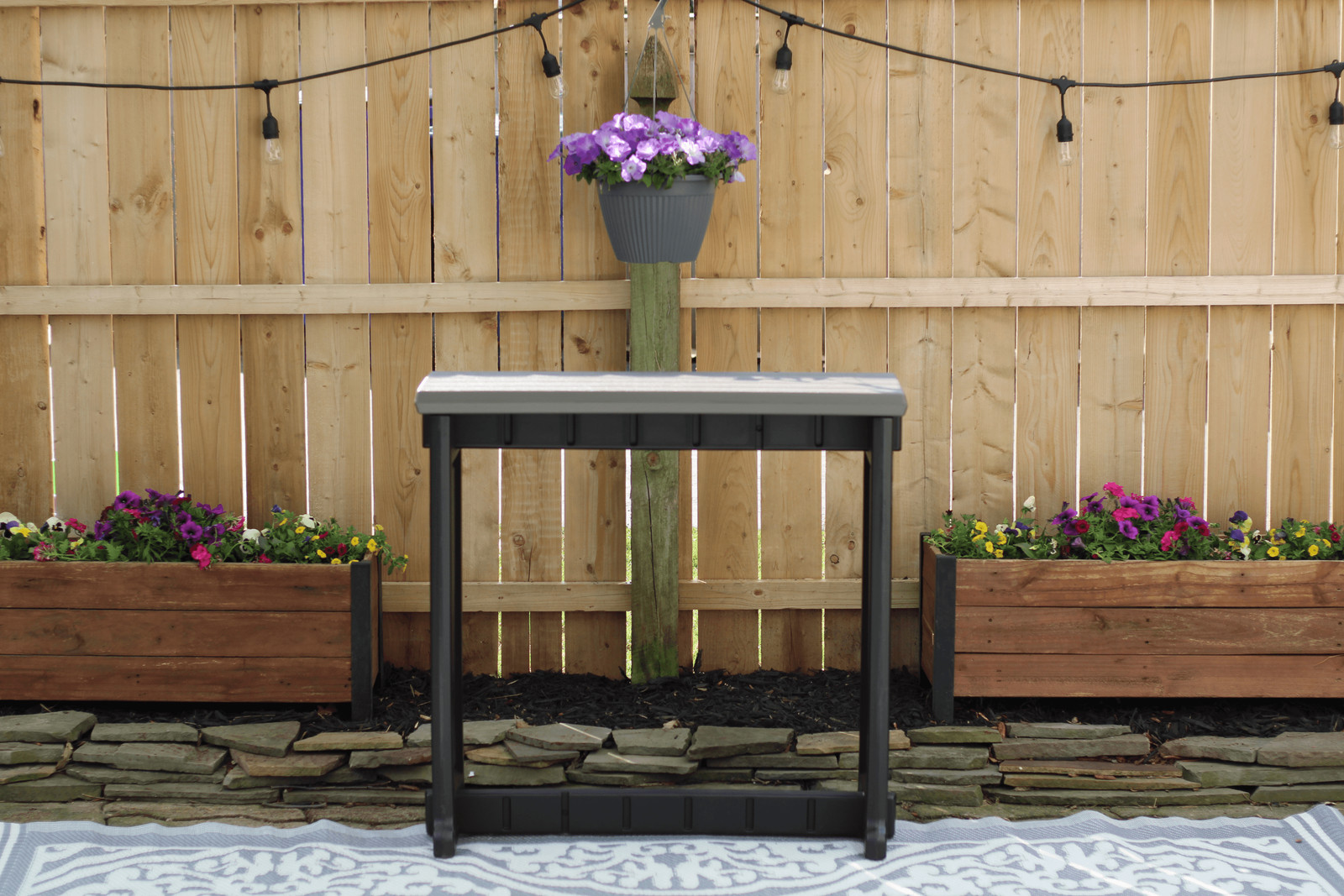 Leisure Accents Single Bar - Deep Grey/Black - Durable & Easy Assembly