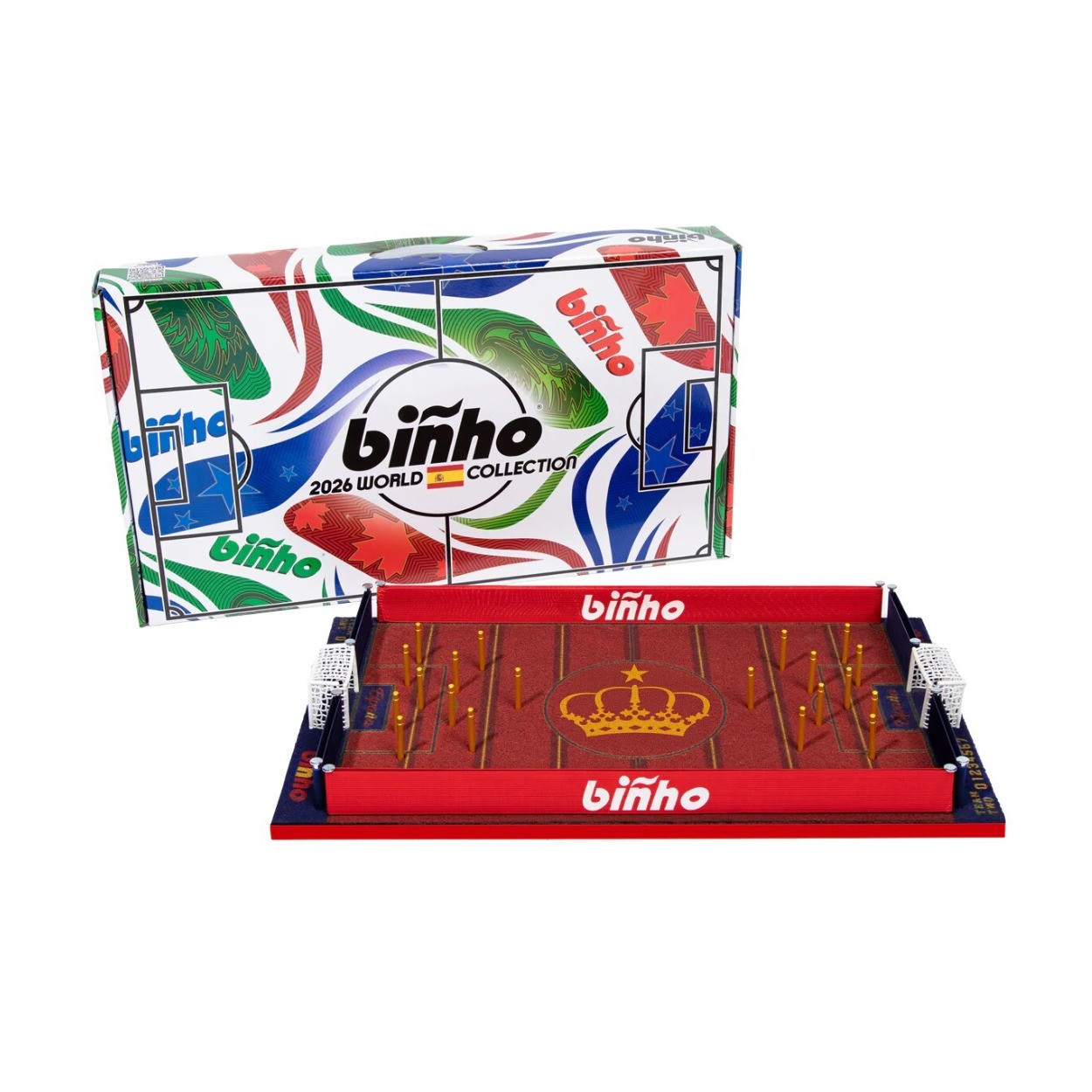 Binho Board Classic Spain Edition 2 Player Tabletop Pinball Soccer Game