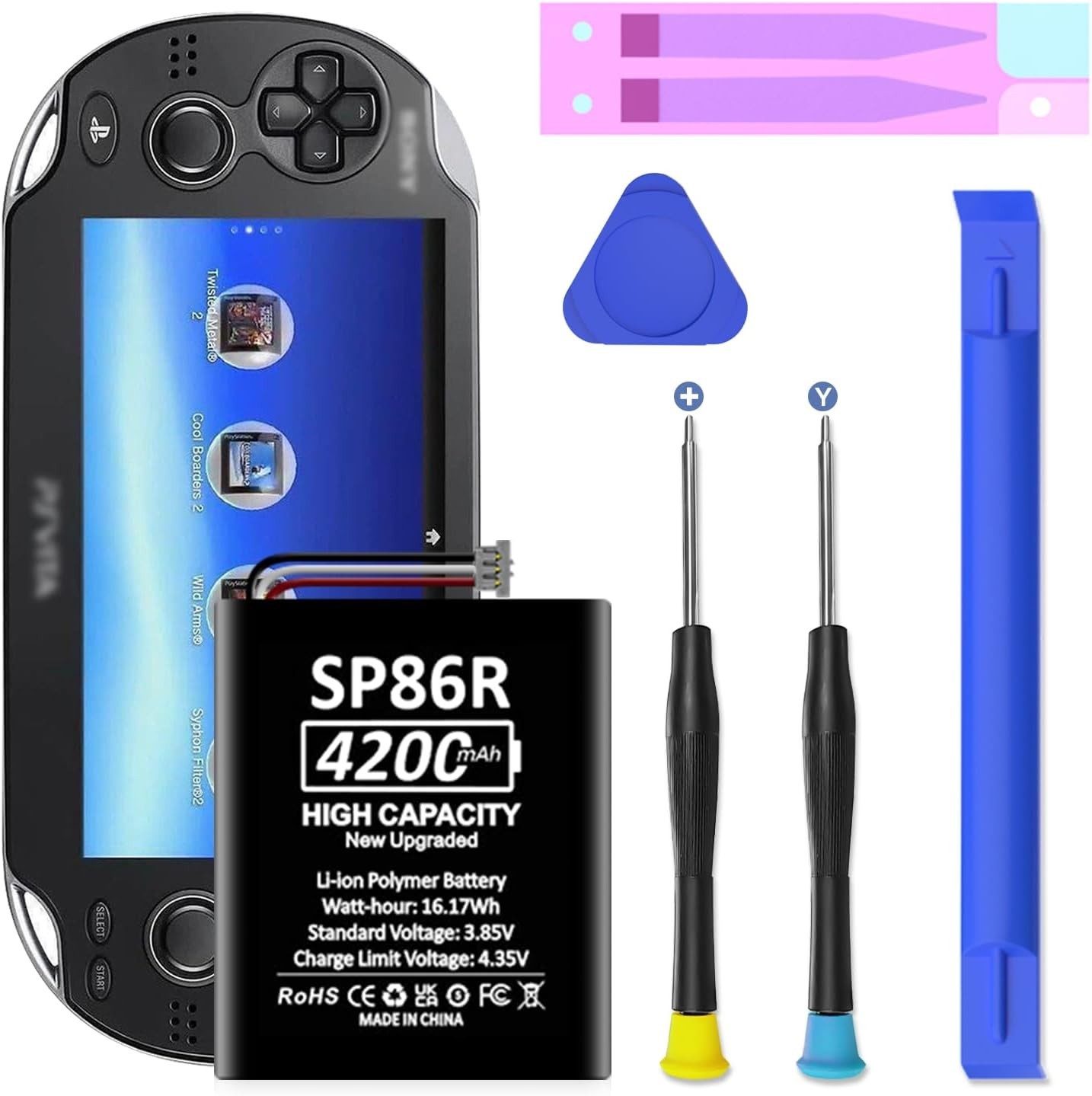 4200mAh High Capacity-PS Vita 2000 Battery Replacement for Sony PSV2000/...