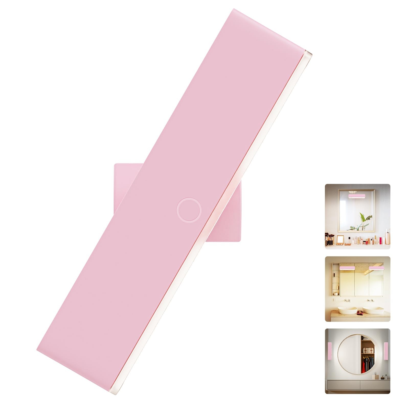 Wireless Vanity Light for Mirror - 4000mAh Rechargeable Stick On Makeup Light...