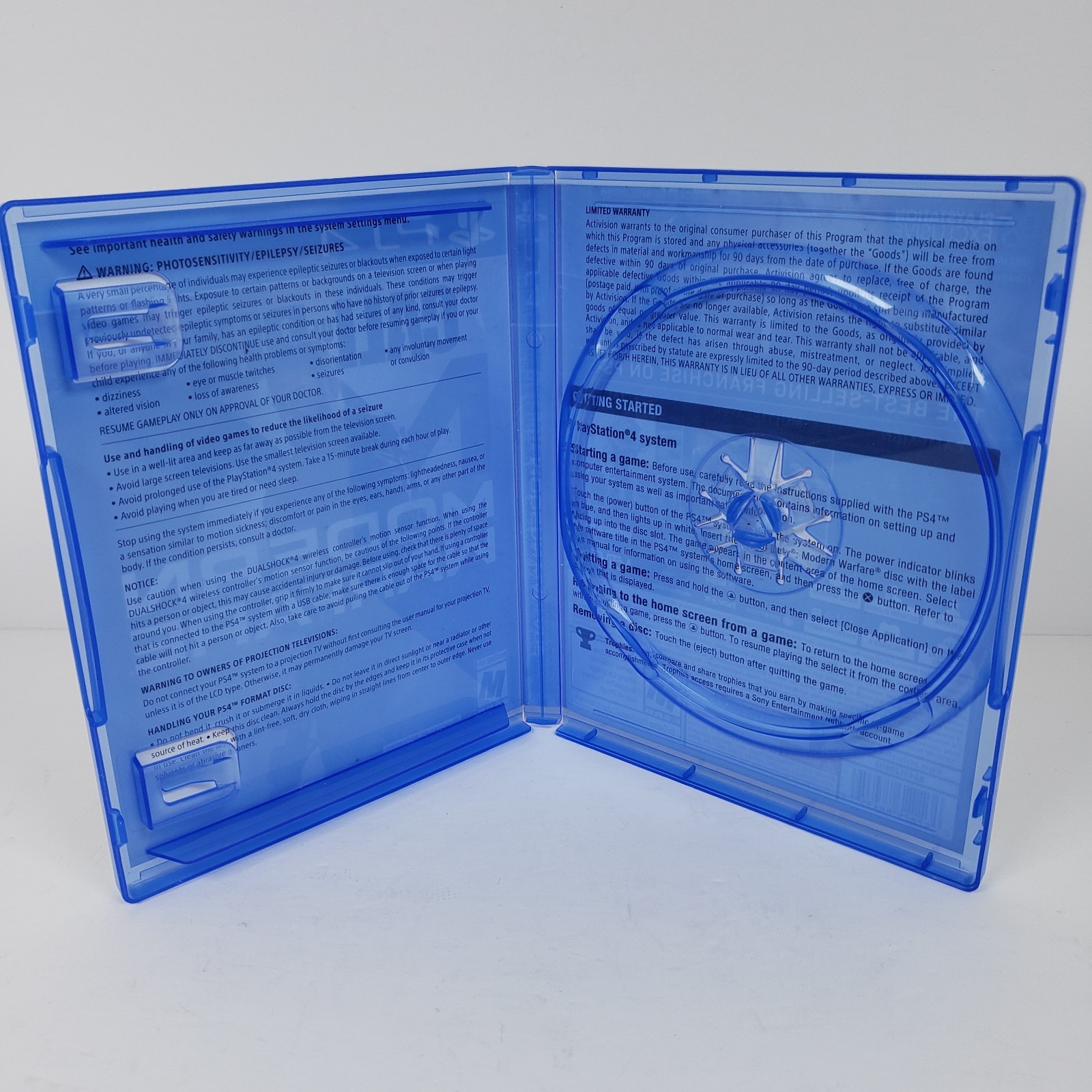 PS4 PlayStation 4 Call Of Duty Modern Warfare REPLACEMENT CASE BOX ONLY