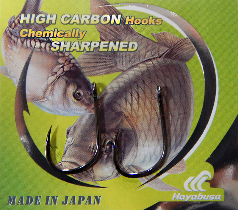 Hayabusa K-1 Carp Fishing Hooks Ringed Sizes 2,4,6,8,10. 10 pcs.per pack New.