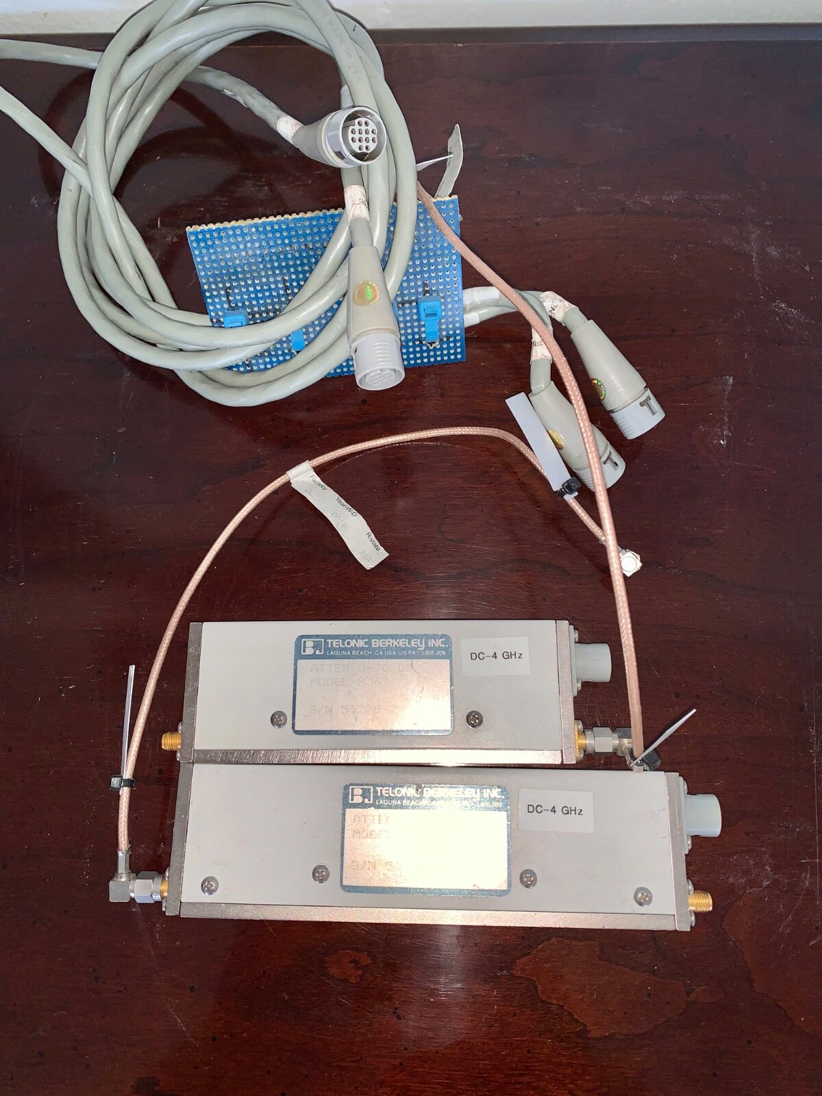 (2)Telonic Berkeley 8360 & 8367 Programmable Attenuators with Cables