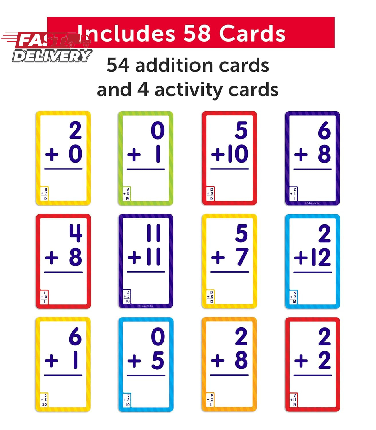 Flash Cards: Addition 0 - 12