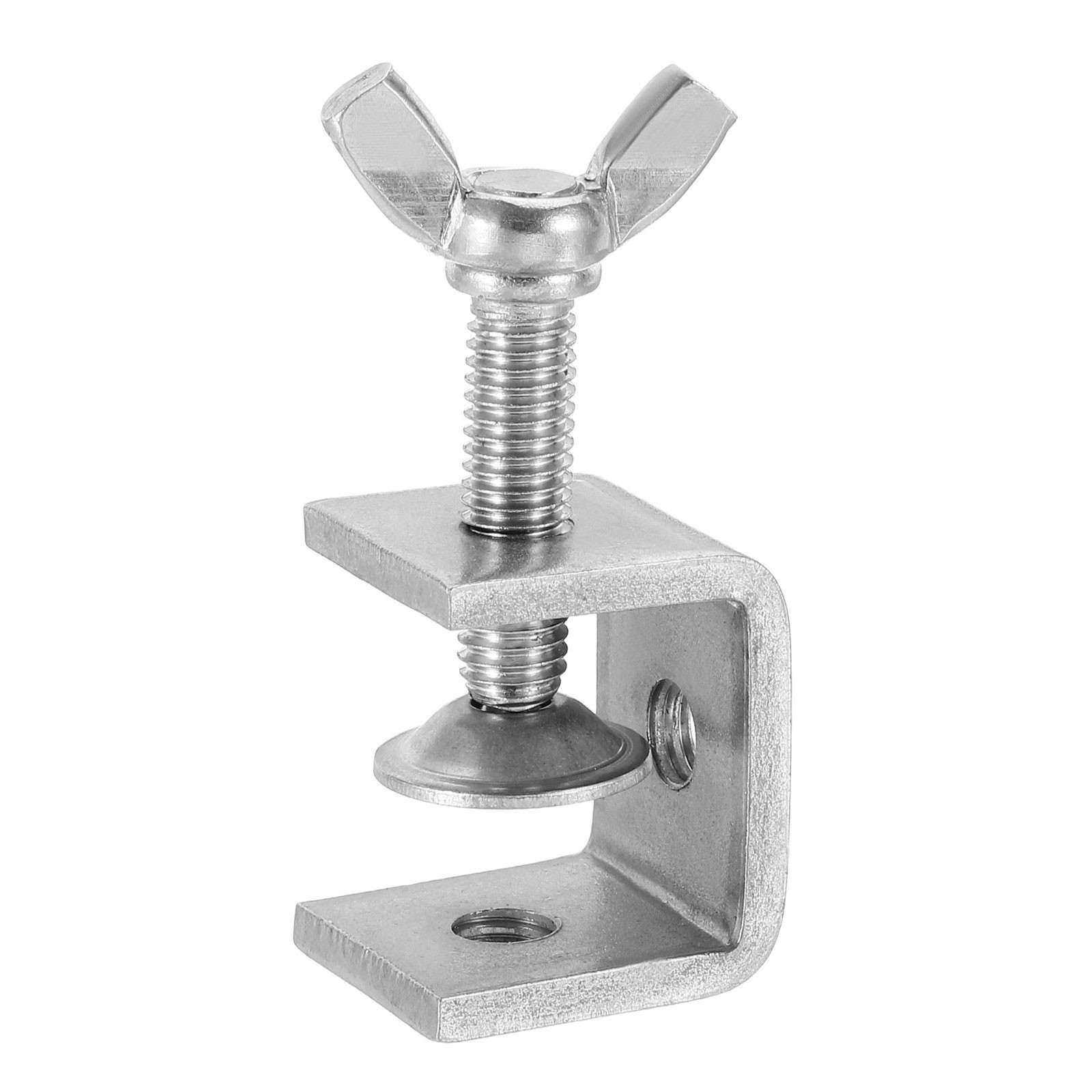 25mm 304 Stainless Steel Square C Clamps with Butterfly Screws, Silver