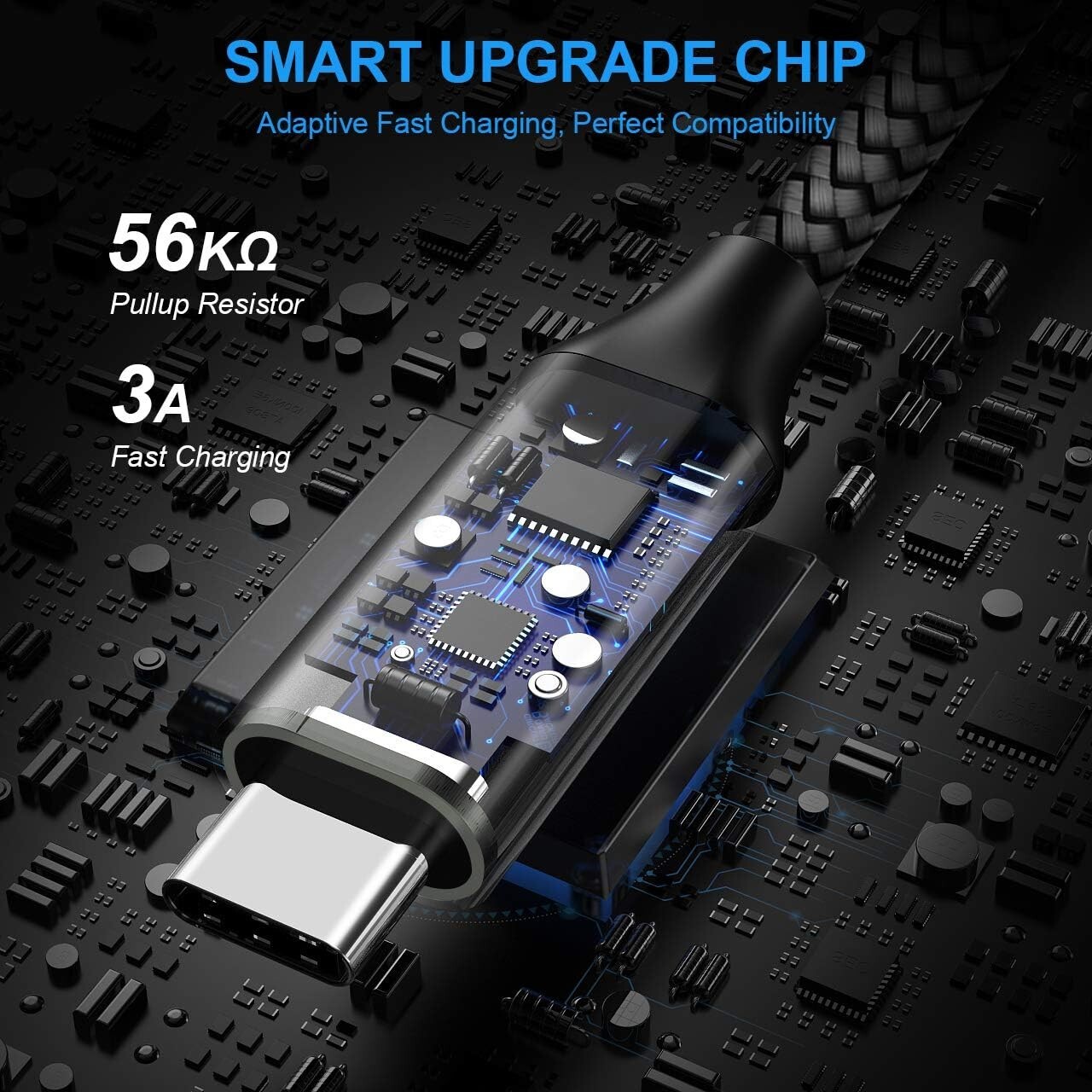 Braided USB Type-C USB-C to USB-A Fast Charge Cable Cord Charger Charging Sync