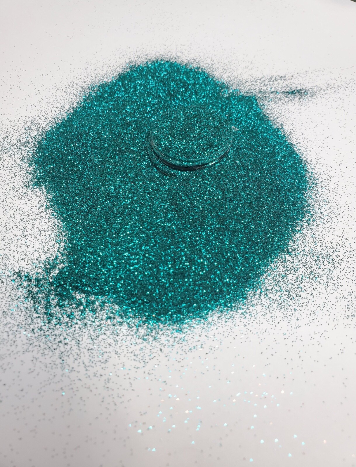 2oz Deep Forest Blue Green Fine Glitter Teal Glitter For Jewelry & Crafts