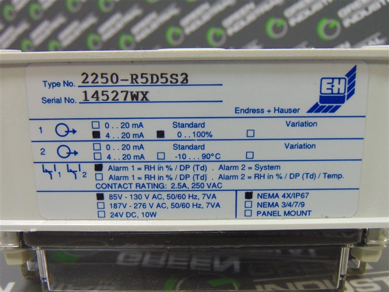USED Endress+Hauser rh-plus 2250 Transmitter Module 2250-R5D5S2