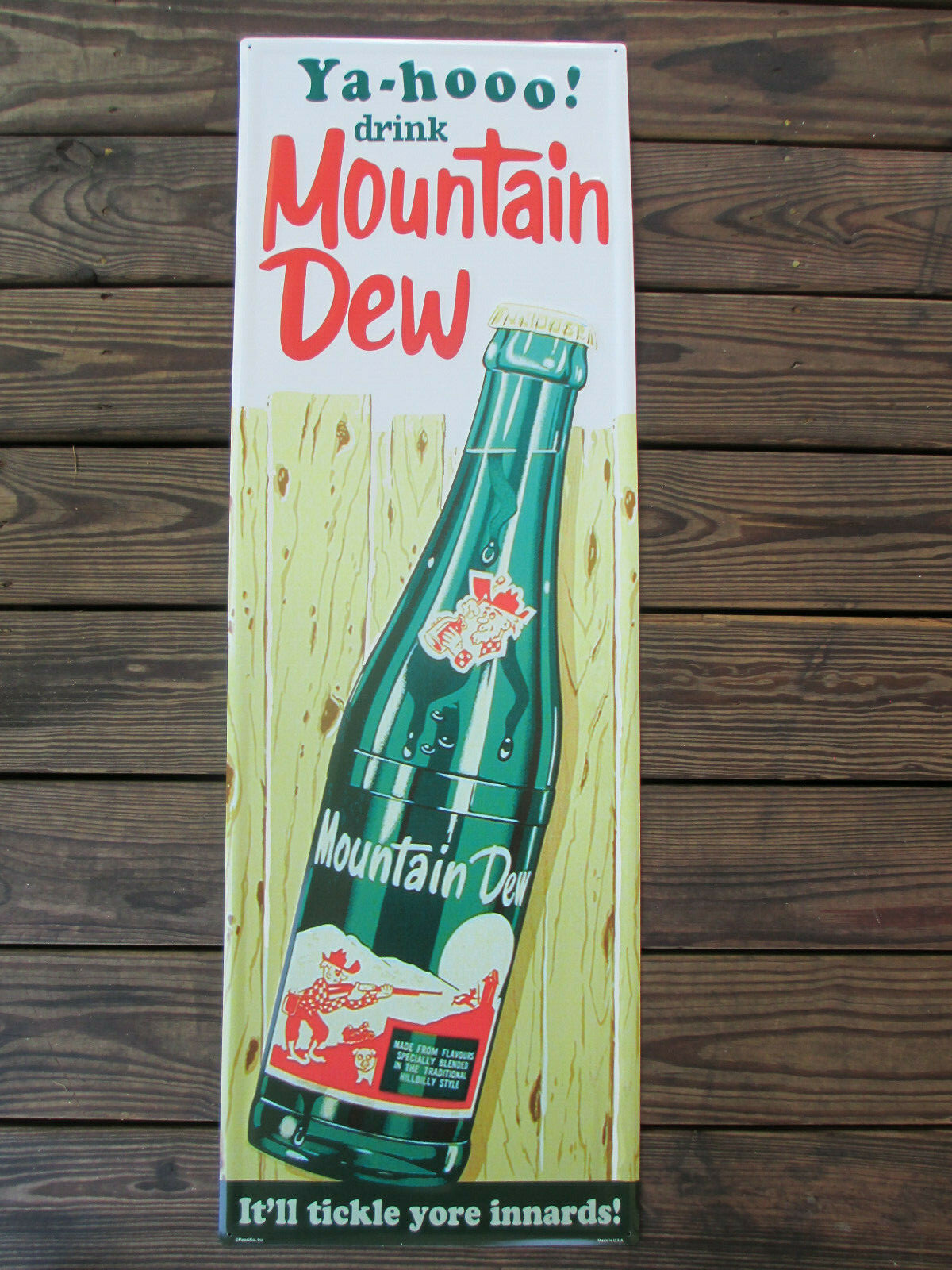 Mountain Dew Vertical Bottle Sign Yellow Yahoo It'll Tickle Your Innards