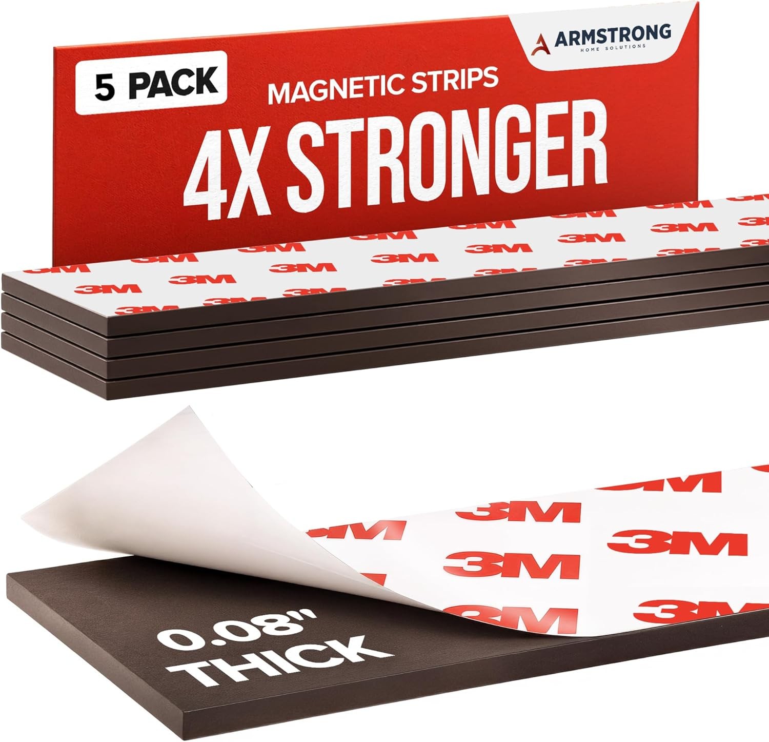 Magnetic Tape Strips with Adhesive Backing | Strong 3M Adhesive Magnets for Craf