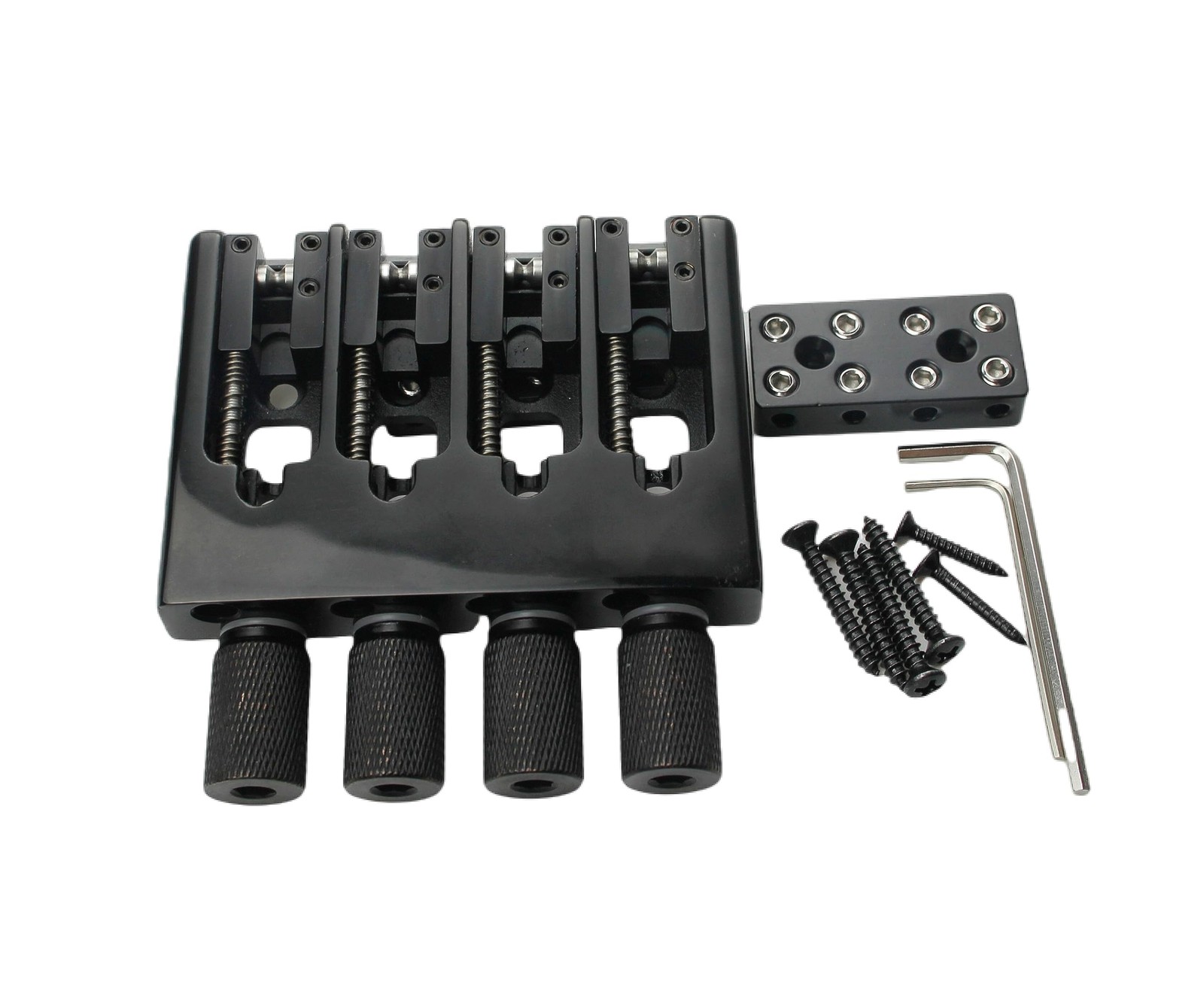 4 String Headless Bass Bridge and Bridge String Lock, Slightly Adjustable Str...