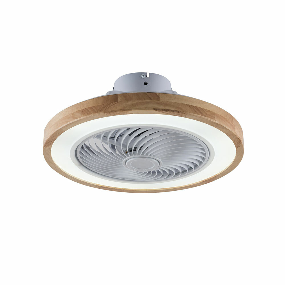 20" Modern Flush Mount Ceiling Fan Light LED Dimmable Chandelier Lamp W/ Remote