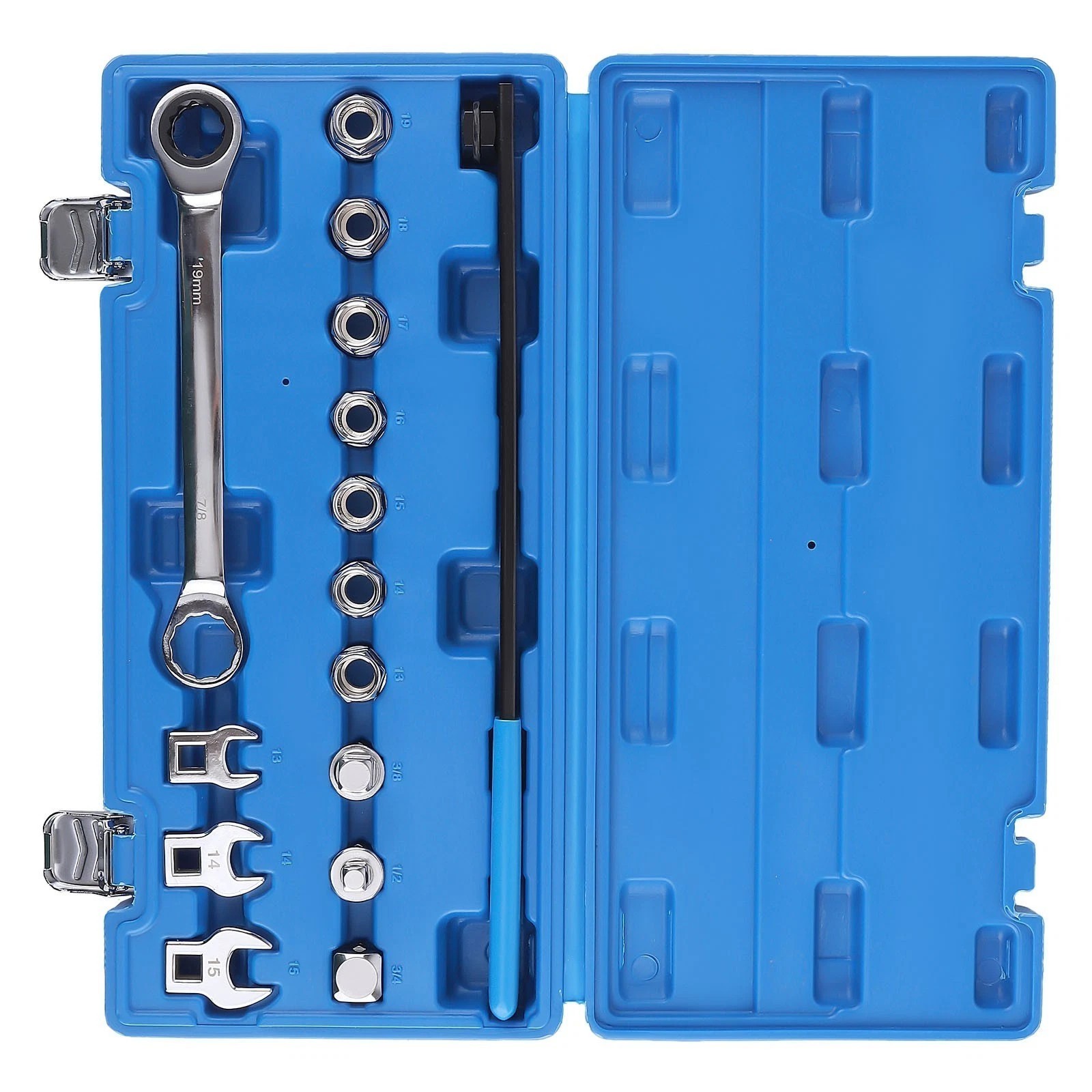 15PCS Universal Professional Ratcheting Serpentine Belt Tensioner Tool Set