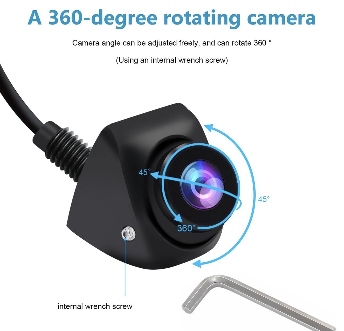 B-Qtech Vehicle Backup Rear View Camera AHD 1080P, 175° Wide-Angle...