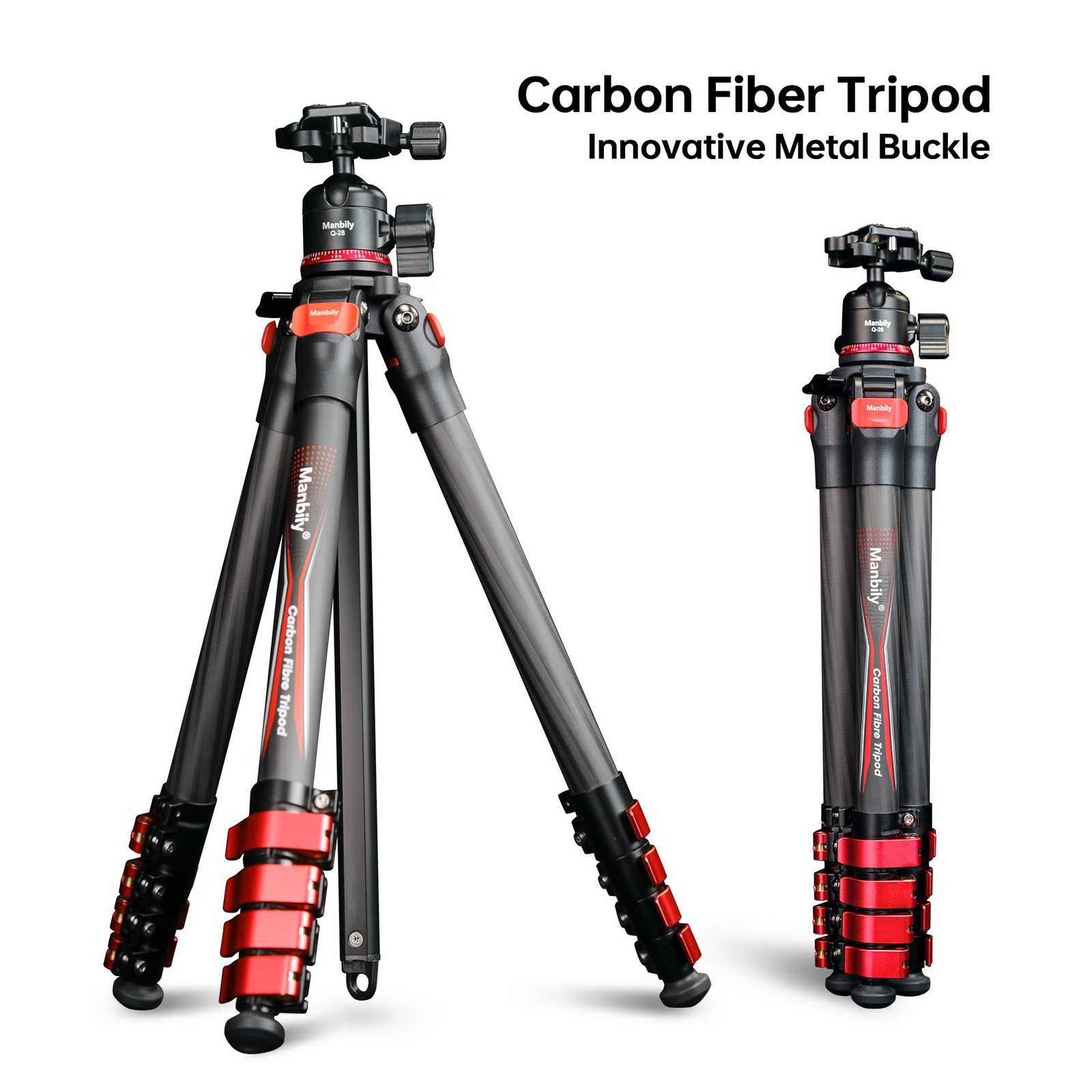 Manbily Camera Carbon Fiber Tripod 360° Panorama Fluid Head Tripods for DSLR HOT