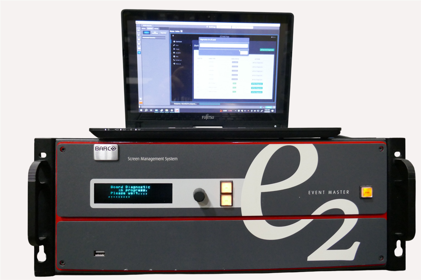 Barco E2 Gen1 NGS-4U Video Processor w cardInput card /4K/12G/hDMI/HD-SDI