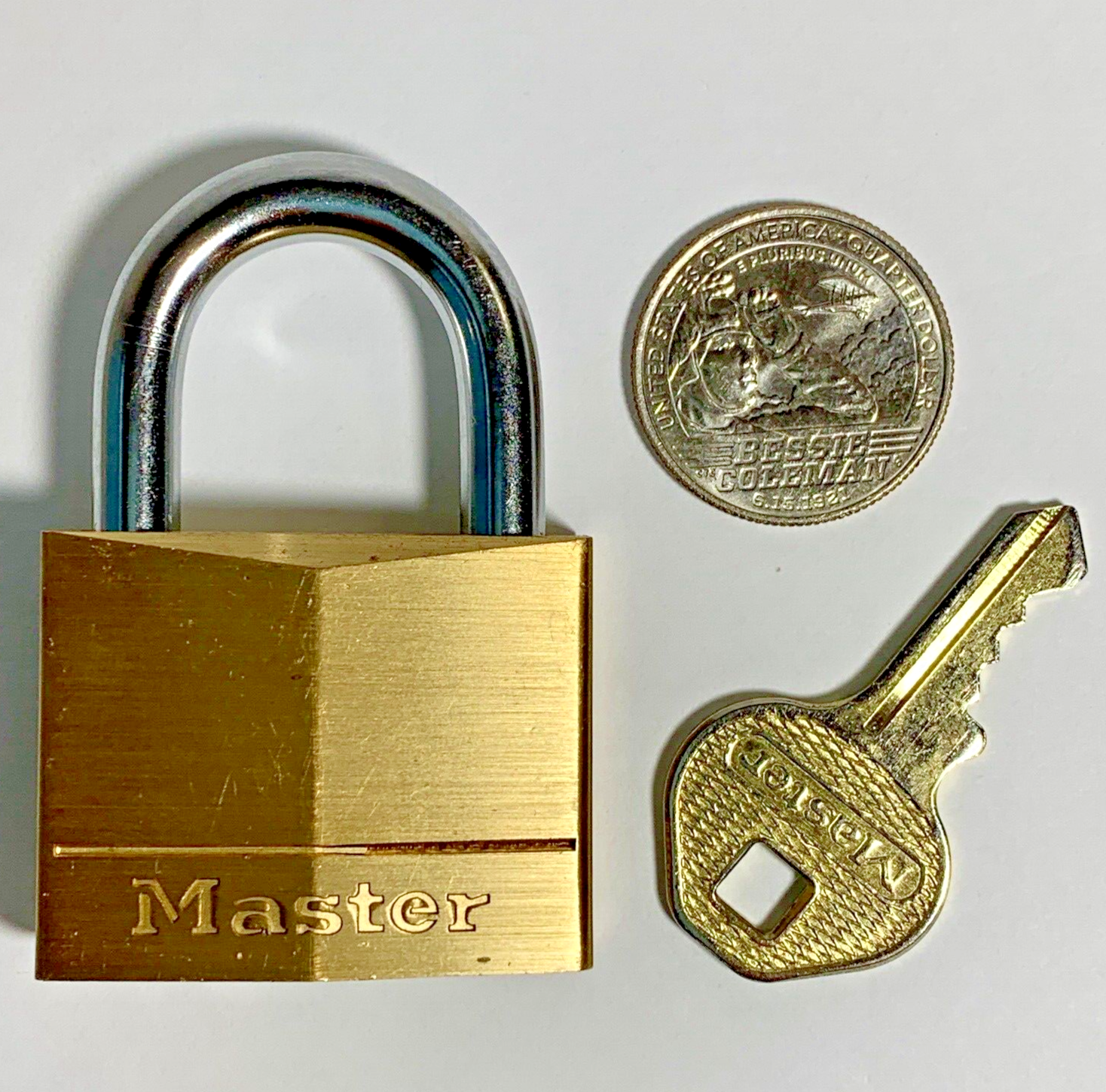 3 Padlocks - 2 Master & 1 EM-D-KAY - All Look & Work Great - Free Priority Mail
